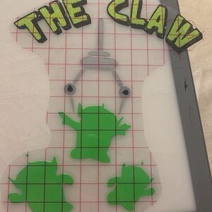 Green Alien Claw Machine Decal